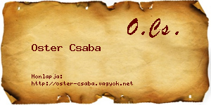 Oster Csaba névjegykártya
